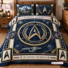 Front view of a Star Trek Starfleet Academy Bedding Set featuring a large blue and gold insignia medallion.