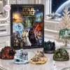 Front view of a Star Wars 24 Planet Adventures Advent Calendar box displayed with five sculpted planet dioramas.