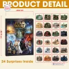 Product detail view of Star Wars 24 Planet Adventures Advent Calendar with dimensions and 24 miniature displays.