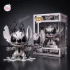 Front view of Stitch Anti-Venom Symbiote Vinyl Figure next to its packaging box.