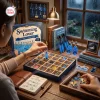 Close-up view of hands opening the Swimming Lover Advent Calendar 2026 with numbered compartments.