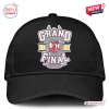 Front view of a black baseball cap featuring a Sydney Roosters 2026 Grand Final graphic embroidered on the crown.