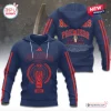 Front and back view of a blue Sydney Roosters 2026 Premiers rugby shirt with red stripes and printed graphics.