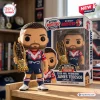 Front view of Sydney Roosters James Tedesco 2026 vinyl figure standing beside its packaging box.