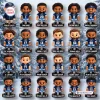Collection of tiny football player figurines arranged neatly for a Tennessee Titans Advent Calendar Christmas Countdown.