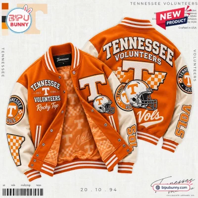 Tennessee Volunteers Chenille Patch Varsity Baseball Jacket