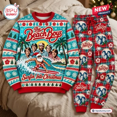 The Beach Boys Turquoise Christmas Sweater And Jogger Set