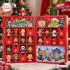 Front view of The Grinch Christmas 2026 Advent Calendar open to reveal numbered compartments and miniature toy figures.