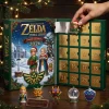 Front view of The Legend of Zelda Hyrule Legends 2026 Advent Calendar being opened with figurines displayed on table.