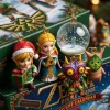 Closeup of 2026 advent calendar featuring mini character figurines and holiday ornaments.