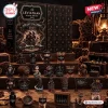 Front view of The Leviathan Black Spiced Rum 2026 Advent Calendar with numbered doors and miniature nautical figures.