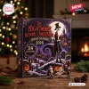 Front view of The Nightmare Before Christmas Resin Advent Calendar 2026 with three collectible figures in front.