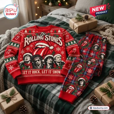 The Rolling Stones 2026 Christmas Sweater and Pants Set