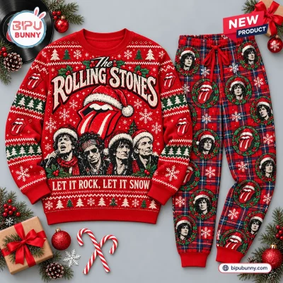The Rolling Stones 2026 Christmas Sweater and Pants Set
