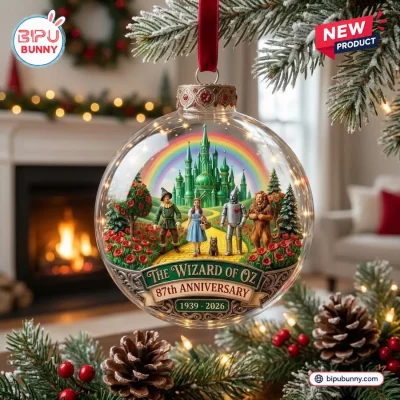 The Wizard Of Oz 87th Anniversary Glass Ornament