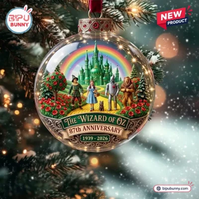 The Wizard Of Oz 87th Anniversary Glass Ornament