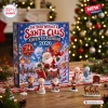 Front view of The Year Without A Santa Claus Advent Calendar 2026 box with figurines displayed on a table.