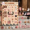 Front view of the Top Corner Pink Handball Advent Calendar 2026 showing 24 numbered doors and matching items.