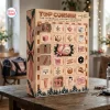 Front view of Top Corner Pink Handball Advent Calendar 2026 with twenty-four numbered doors.
