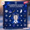 Front view of the UEFA Champions League 2026 Advent Calendar featuring numbered doors with football graphics.