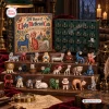 Front view of an Ugly Medieval Cats Advent Calendar with 24 numbered drawers and 24 quirky feline figurines.