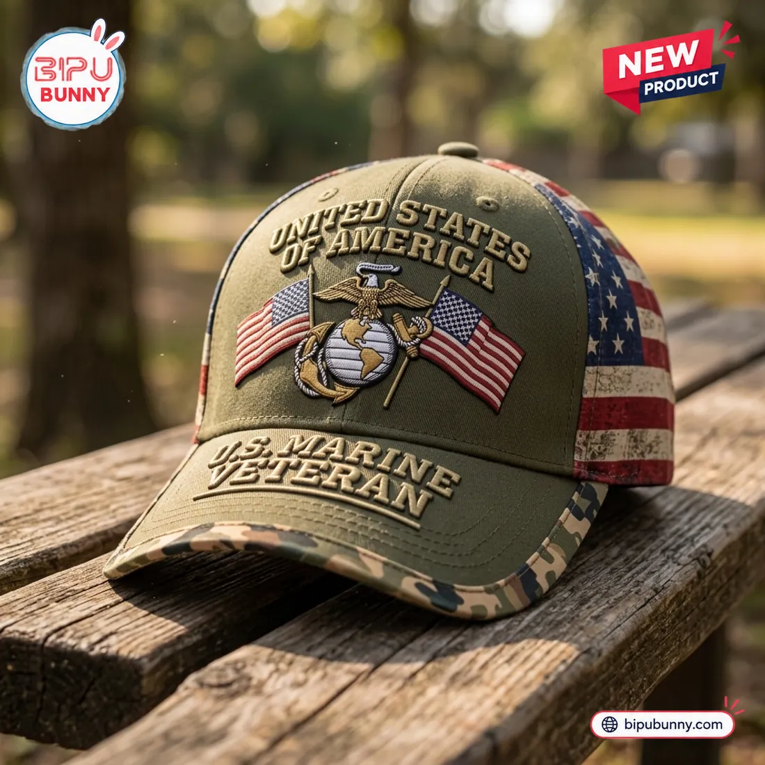 US Marine Veteran Embroidered Baseball Cap US Marine Veteran Embroidered Baseball Cap