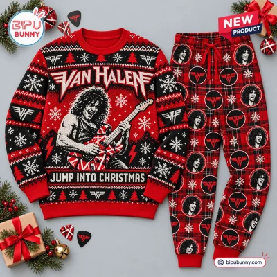 Van Halen Christmas Sweater And Pants Set