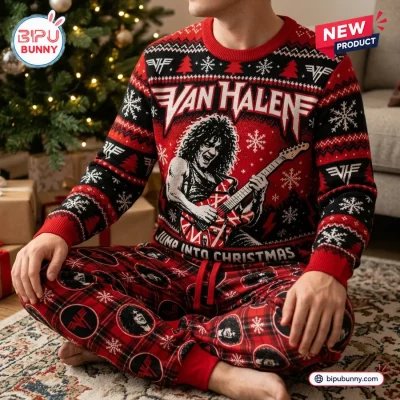 Van Halen Christmas Sweater And Pants Set