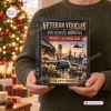 Close-up view of hands holding the Veteran Vehicles Advent Calendar 2026 box featuring military vehicle graphics.