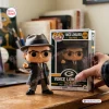 Front view of the Vince Lombardi The Pope 113th Anniversary Vinyl Figure beside its box.