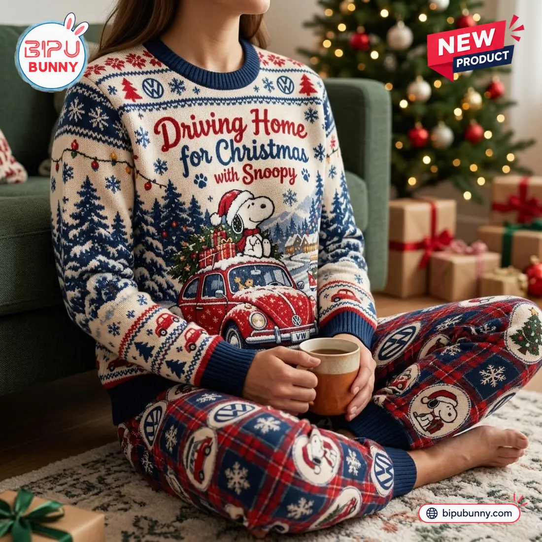 Volkswagen x Snoopy Christmas Sweater and Jogger Set Volkswagen x Snoopy Christmas Sweater and Jogger Set