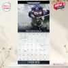 Front view of Warhammer 40000 Wall Calendar 2027 featuring January layout with blue armored soldier artwork.