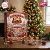 Front view of Washington Commanders 94th Anniversary Personalized Advent Calendar with figurines.