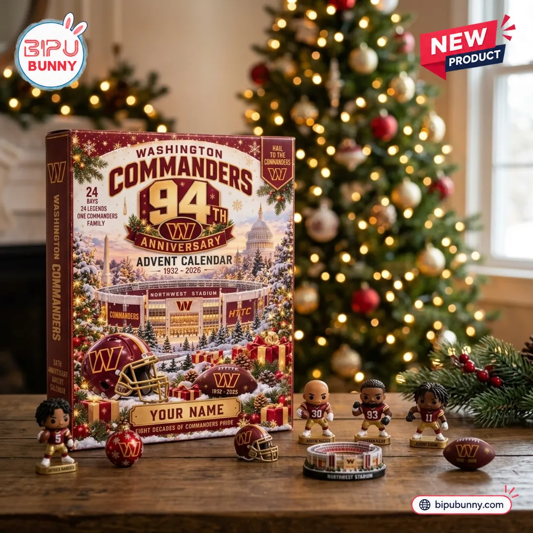 Washington Commanders 94th Anniversary Personalized Advent Calendar Washington Commanders 94th Anniversary Personalized Advent Calendar