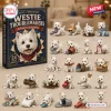 Front view of Westie Troublemakers Christmas Advent Calendar box with twenty four figurines.
