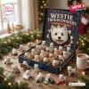 Front view of Westie Troublemakers Christmas Advent Calendar with miniature dog figurines.