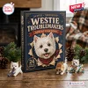 Front view of Westie Troublemakers Christmas Advent Calendar with toy figures.