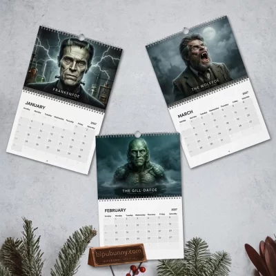 Willem Dafoe Classic Horror Monsters & Folklore 2027 Wall Calendar