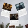 Top view of Willem Dafoe Classic Horror Monsters & Folklore 2027 Wall Calendar open to April, May, and June.