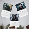 Flat lay of three open pages from the Willem Dafoe Classic Horror Monsters & Folklore 2027 Wall Calendar.