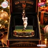Front view of Willie Mays New York Giants The Catch Ornament displayed inside a themed gift box.
