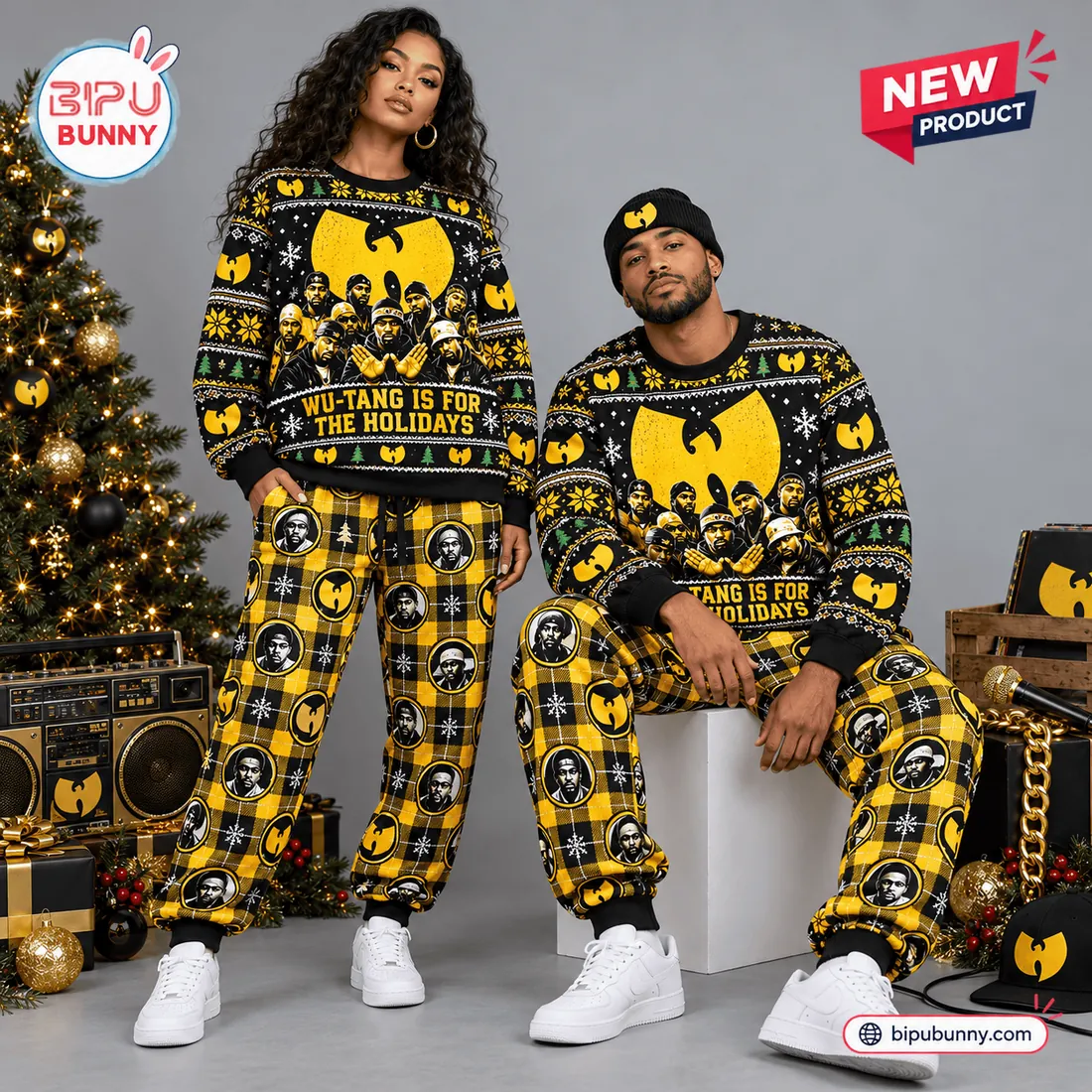 Wu-Tang Clan Sweater and Jogger Pants Set Wu-Tang Clan Sweater and Jogger Pants Set