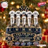 Front view of New York Yankee Greatness Christmas Ornament featuring five player figures and city skyline.